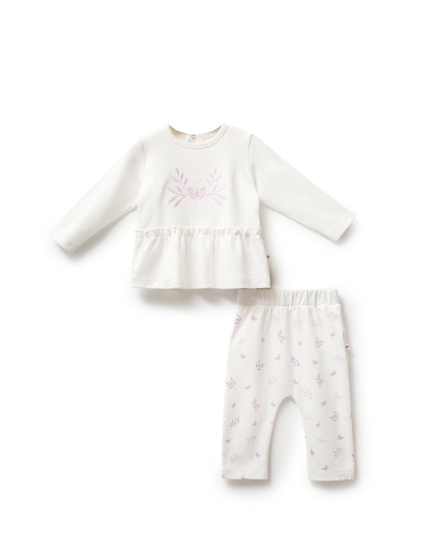 Pink Butterfly Outfit Set
