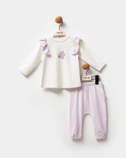 Purple Butterfly Outfit Set
