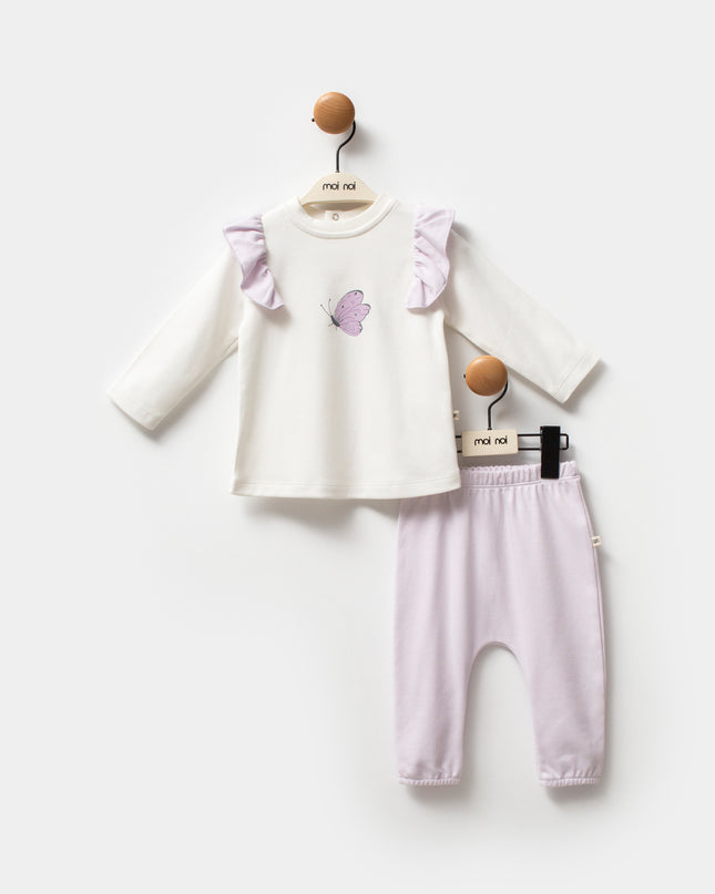 Purple Butterfly Outfit Set