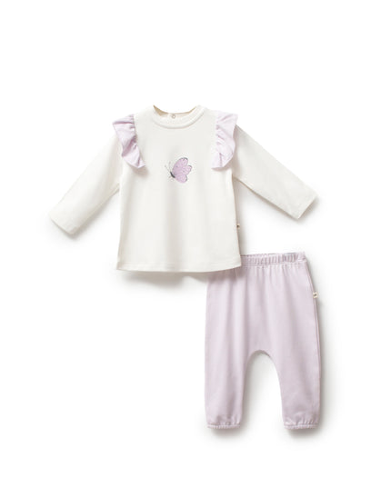 Purple Butterfly Outfit Set