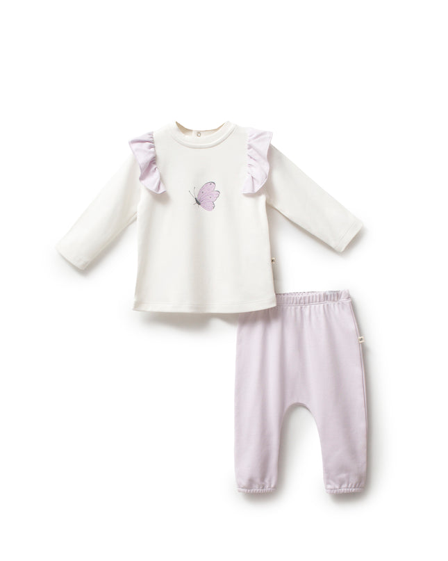 Purple Butterfly Outfit Set