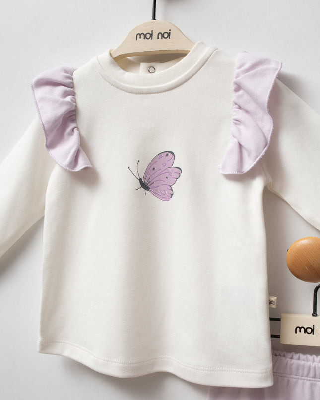 Purple Butterfly Outfit Set