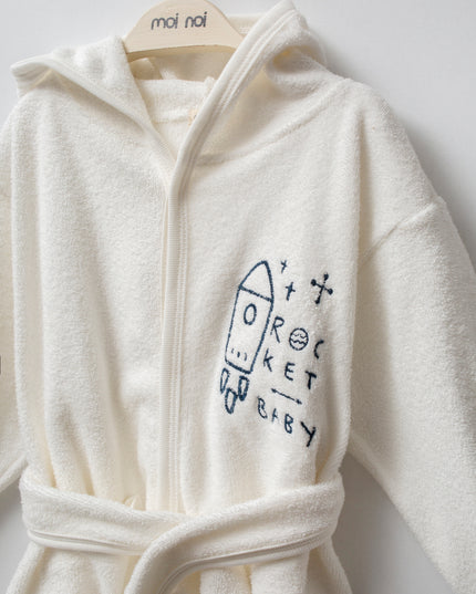 White Rocket Planet Robe