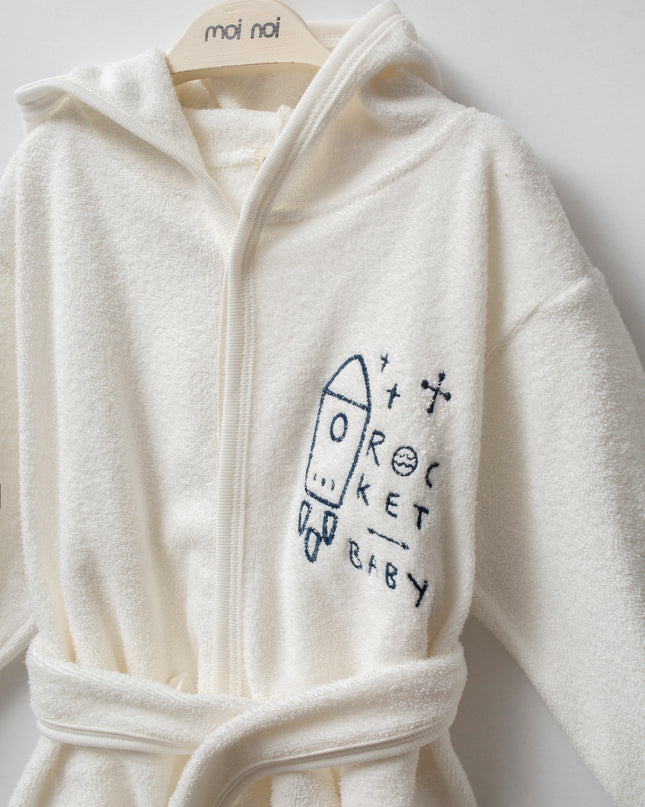White Rocket Planet Robe