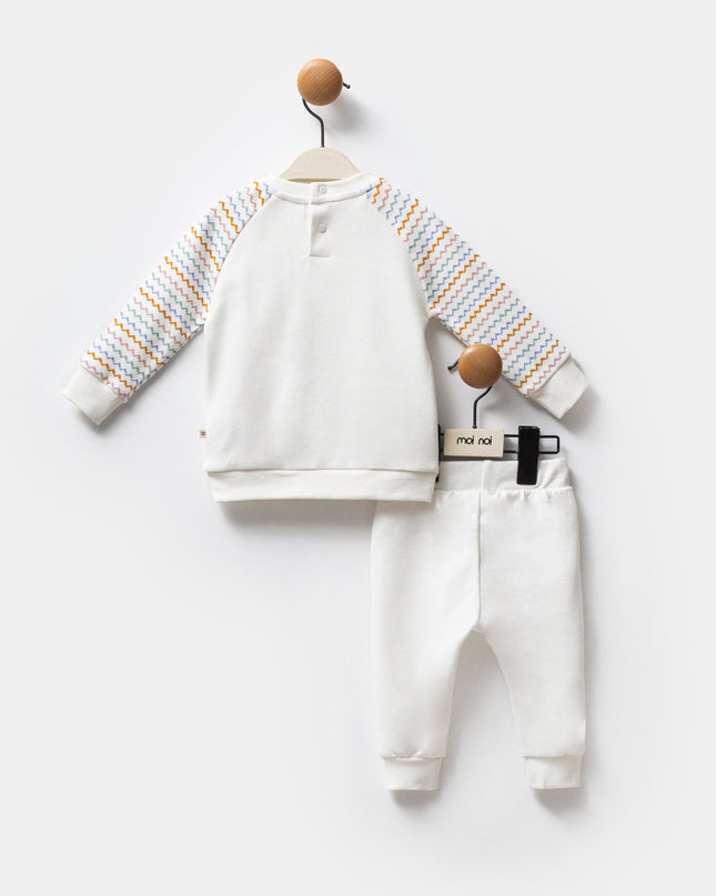 Multicolor Zigzag Sweat Set