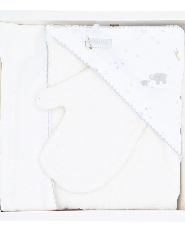 Ecru 3 PC Elephant Towel Set
