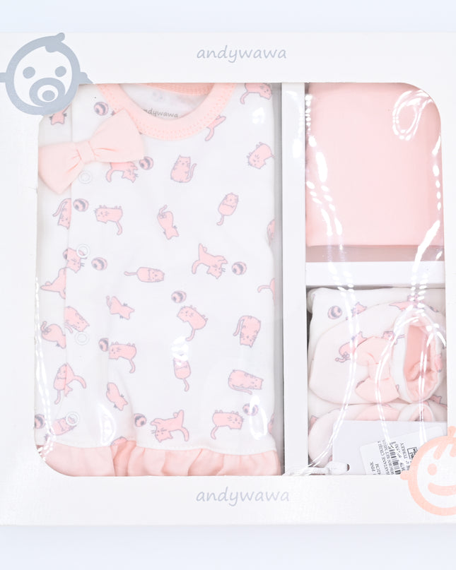 Pink 5 Piece Newborn Set