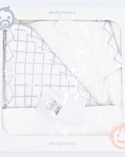 GREY-3 PCS SET TOWEL MUSLIN SET  ANIMAL NATURE-AC9628