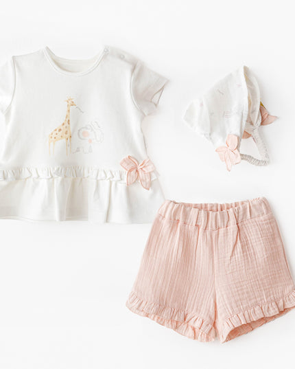 Salmon Love Family Giraffe Outfit Set