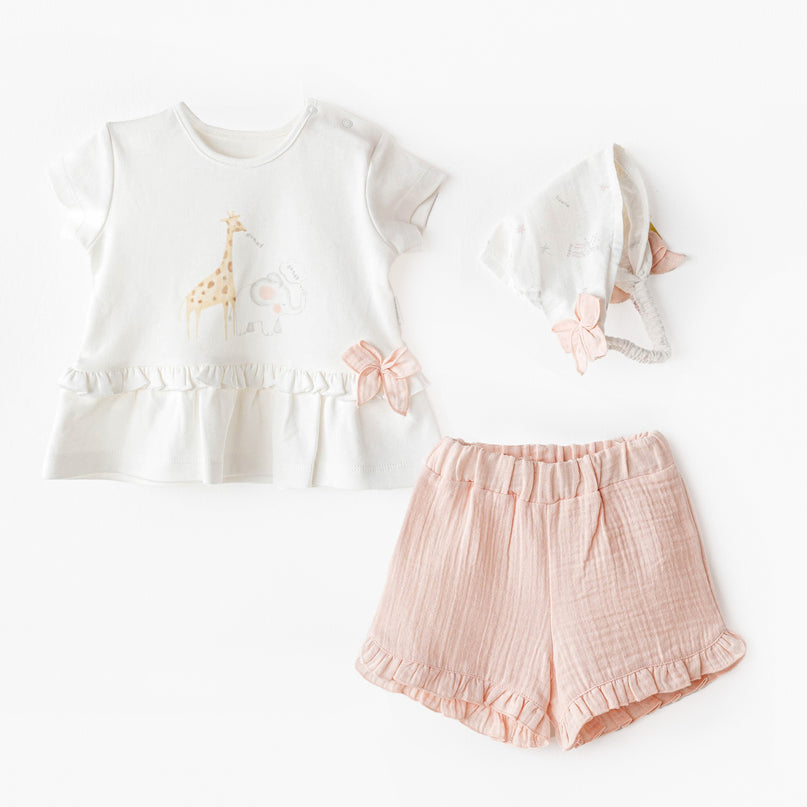 Salmon Love Family Giraffe Outfit Set
