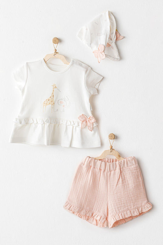Salmon Love Family Giraffe Outfit Set