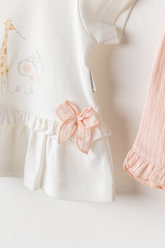 Salmon Love Family Giraffe Outfit Set