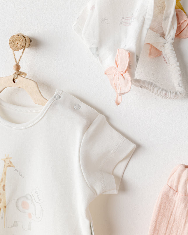 Salmon Love Family Giraffe Outfit Set