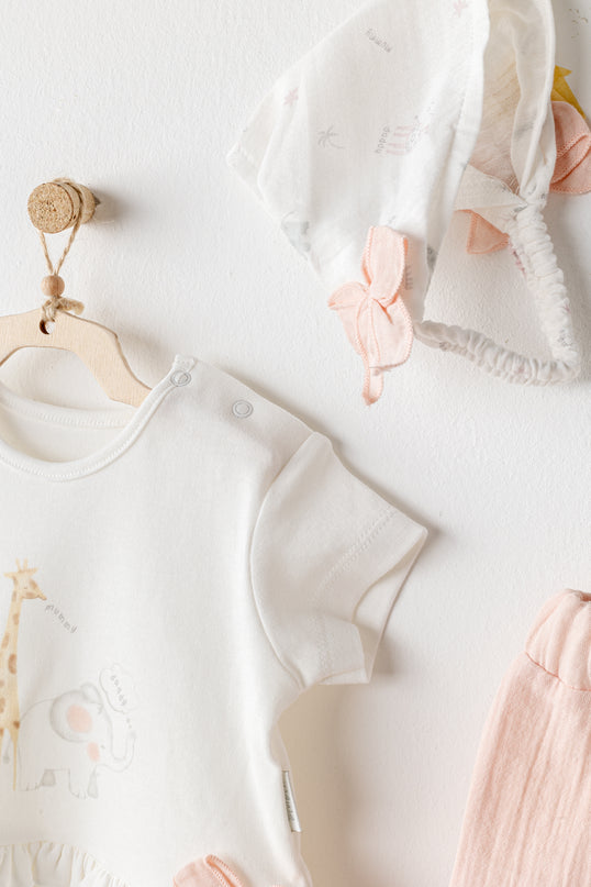 Salmon Love Family Giraffe Outfit Set