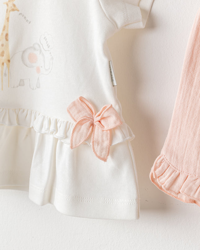 kidsatelier-andywawa-Salmon-Love-Family-Giraffe-Outfit-Set