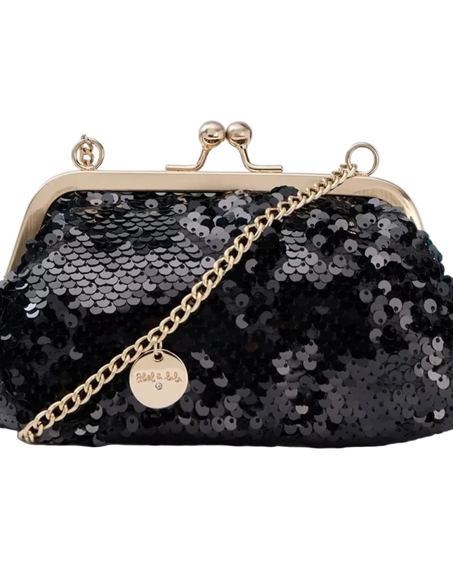 Kids Atelier-Abel and Lula-Girls Black Sequin Bag