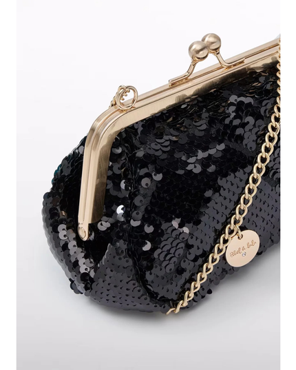 Kids Atelier-Abel and Lula-Girls Black Sequin Bag