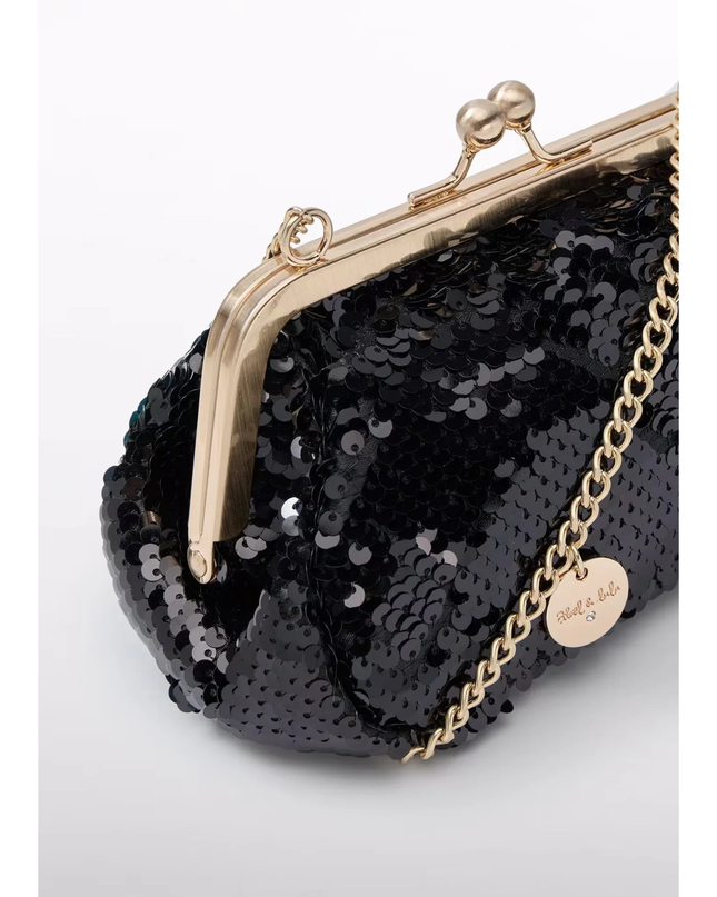 Kids Atelier-Abel and Lula-Girls Black Sequin Bag