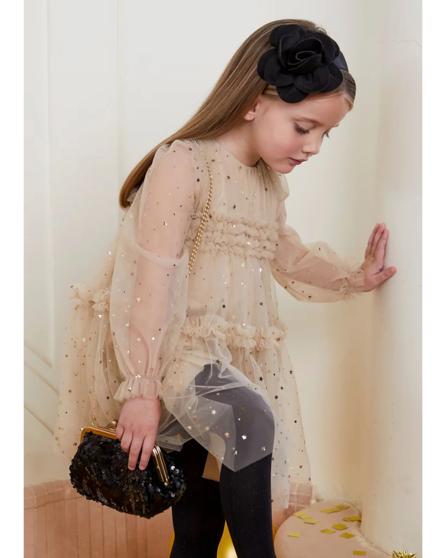 Kids Atelier-Abel and Lula-Girls Black Sequin Bag