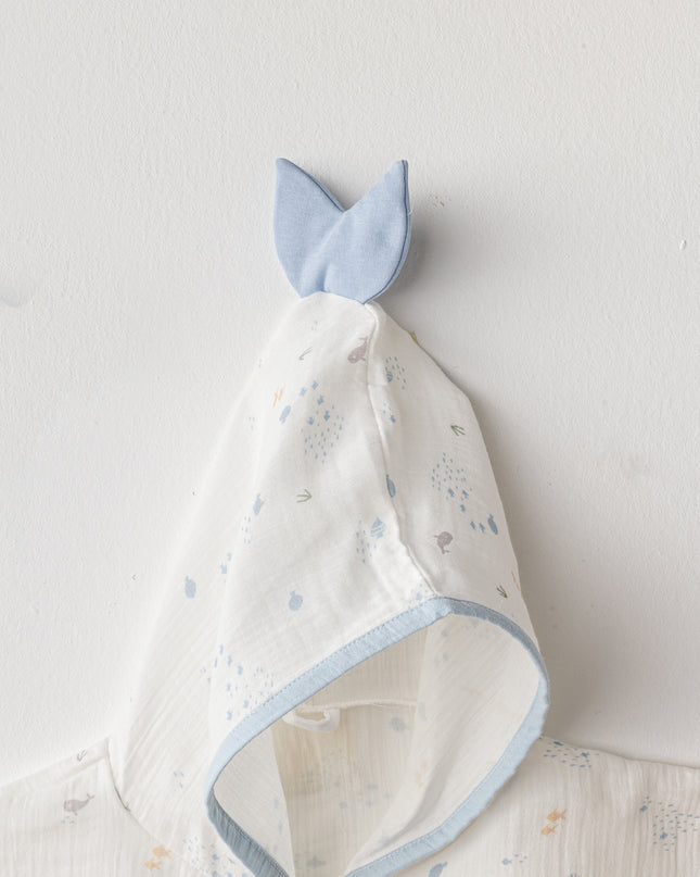 White Ocean Muslin Pancho
