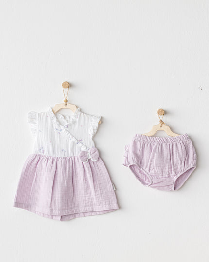 Lilac Magical Butterfly Dress Bloomers Set