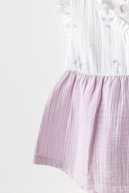 Lilac Magical Butterfly Dress Bloomers Set