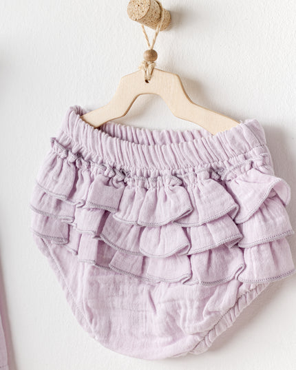 Lilac Magical Butterfly Dress Bloomers Set