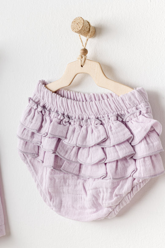 Lilac Magical Butterfly Dress Bloomers Set