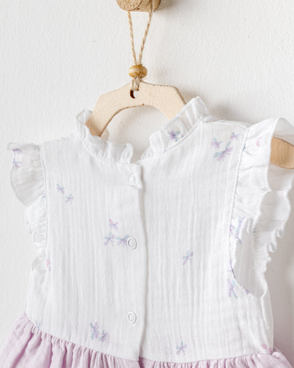 Lilac Magical Butterfly Dress Bloomers Set