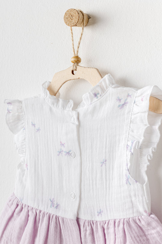 Lilac Magical Butterfly Dress Bloomers Set
