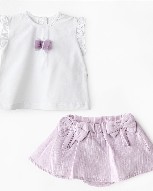 Lilac Magical Butterfly Skirt Set