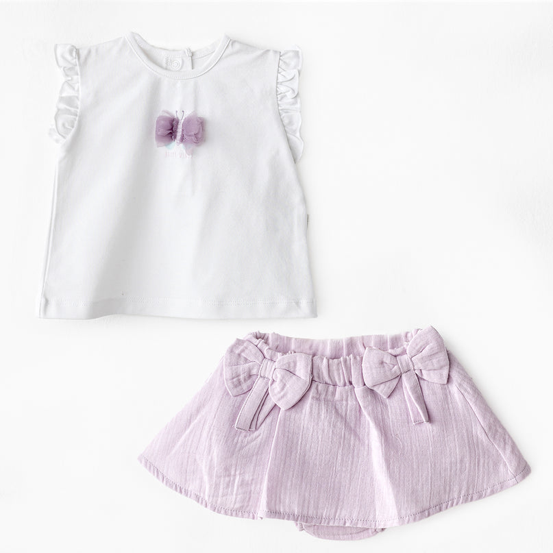 Lilac Magical Butterfly Skirt Set