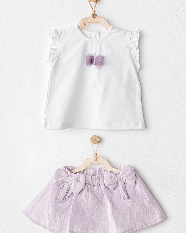Lilac Magical Butterfly Skirt Set