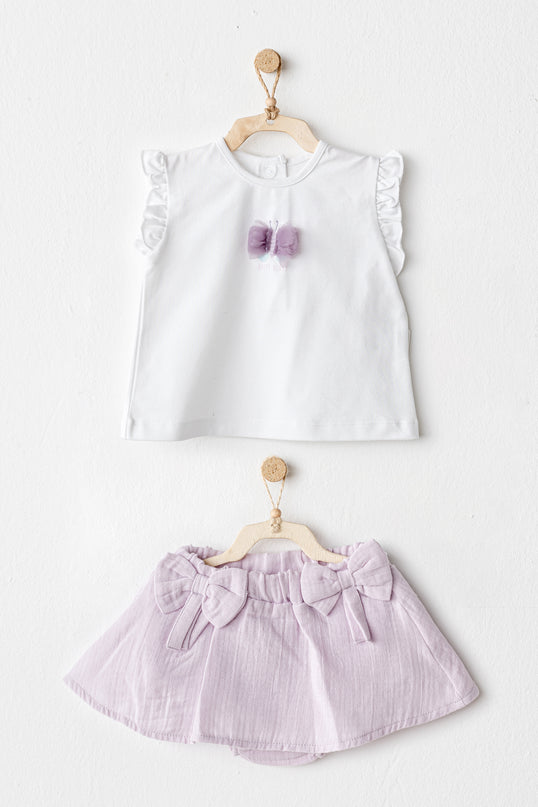 Lilac Magical Butterfly Skirt Set