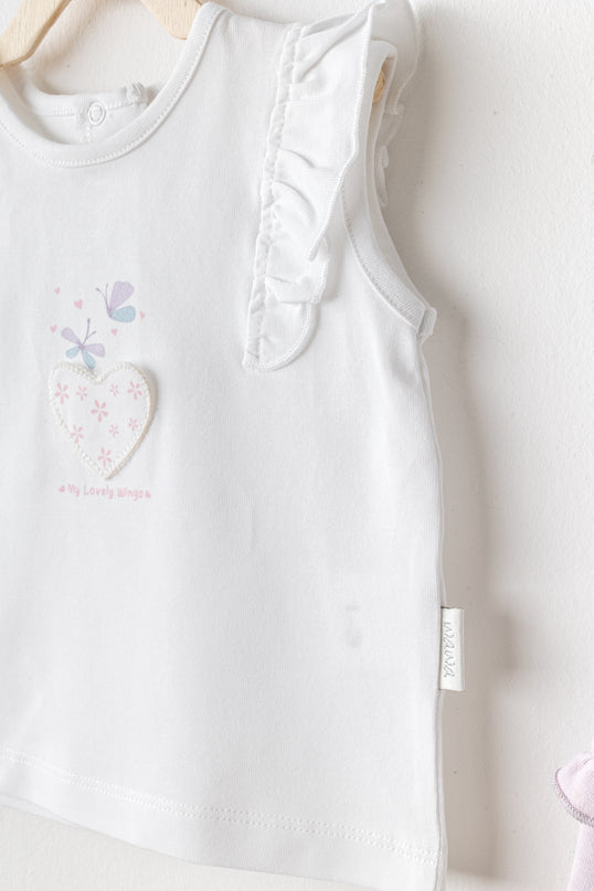 Lilac Butterfly Shorts Set