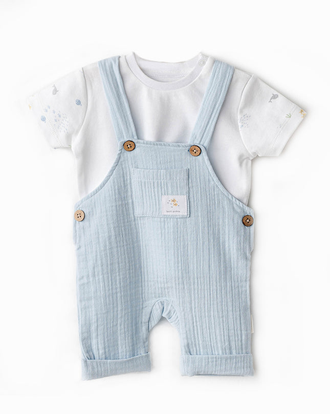 Blue Ocean Muslin Jumpsuit Set