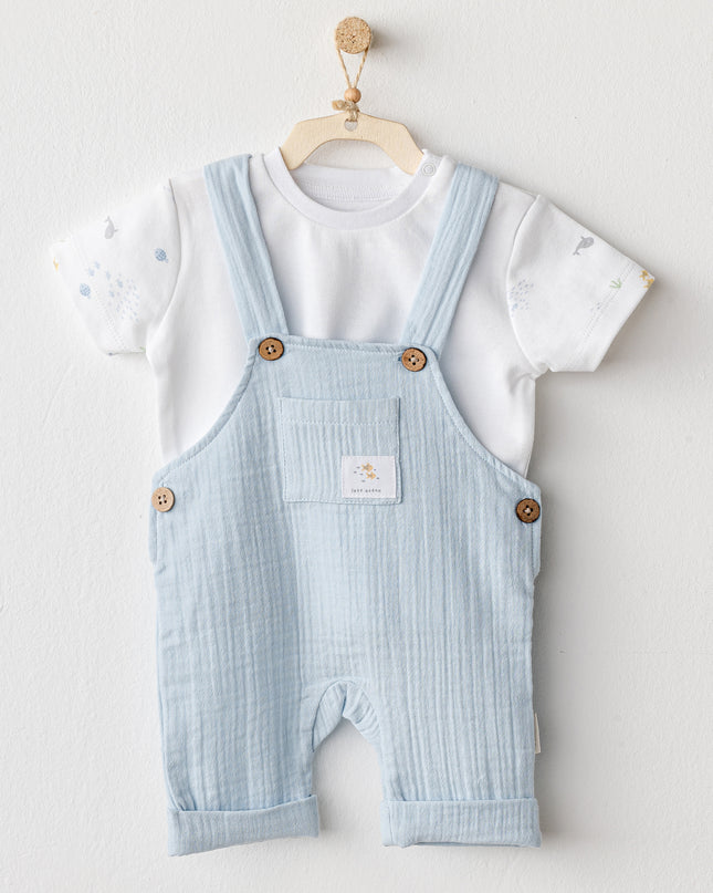 Blue Ocean Muslin Jumpsuit Set