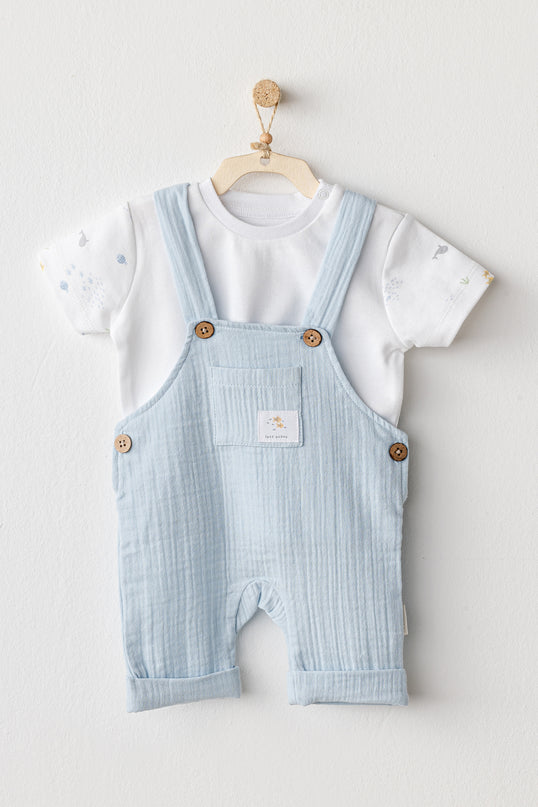 Blue Ocean Muslin Jumpsuit Set