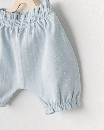 Blue Cuddly Bunny Bear Shorts Set