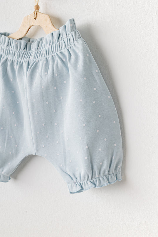 Blue Cuddly Bunny Bear Shorts Set