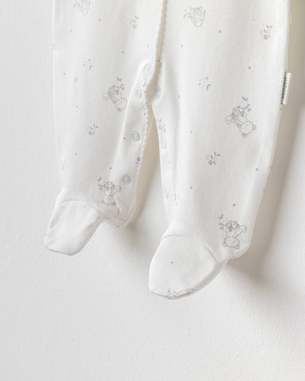 Ecru Cuddly Friend Romper Band Set