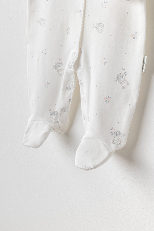 Ecru Cuddly Friend Romper Band Set
