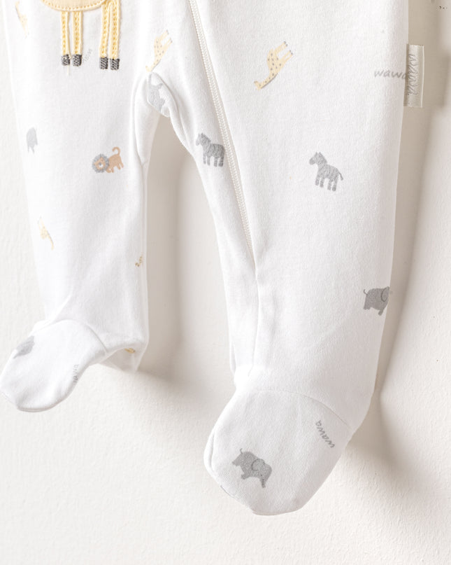 White Romper Little King Giraffe Set