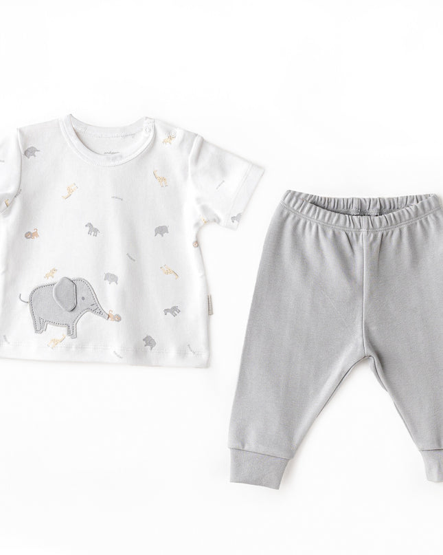 Grey Little King Elephant Pants Outfit