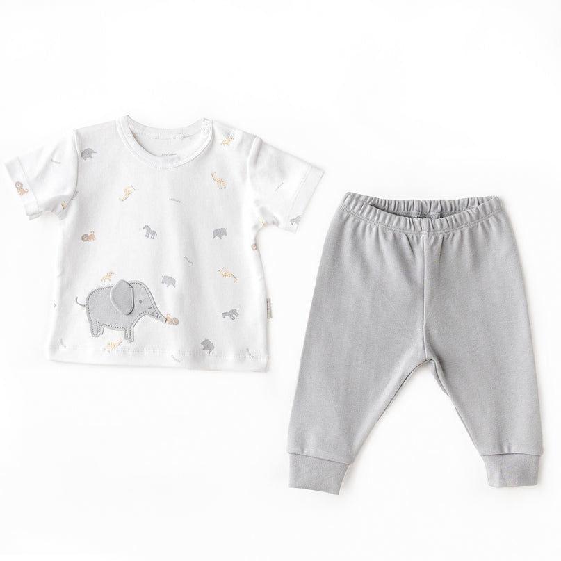 Grey Little King Elephant Pants Outfit
