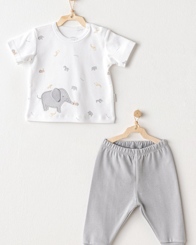 Grey Little King Elephant Pants Outfit