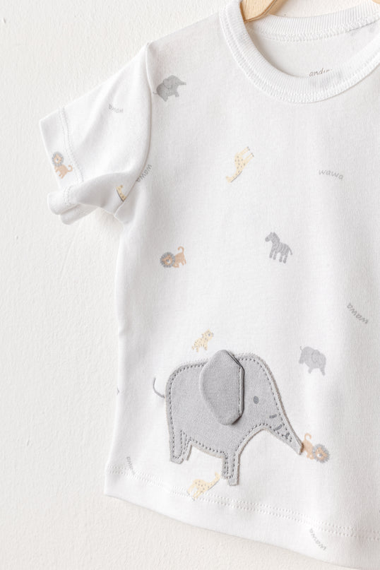 Grey Little King Elephant Pants Outfit