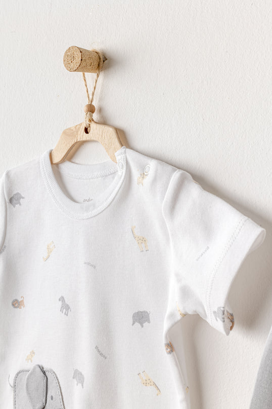 Grey Little King Elephant Pants Outfit