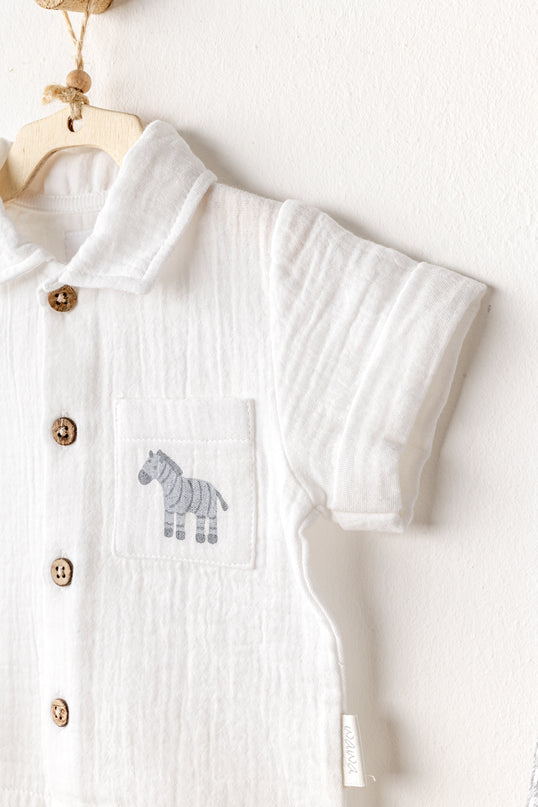 Grey Little King Zebra Pants Outfit