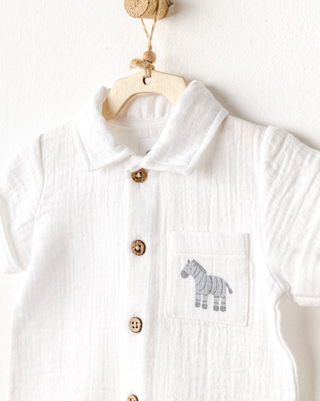 Grey Little King Zebra Pants Outfit